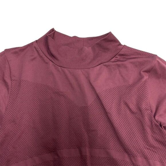 Zella Women's Purple Mock Neck Long Sleeve Crop Workout Top Size M - Picture 5 of 13